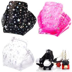 SATINIOR 6 Pieces Toe Cap Guards Protectors PVC Skate Toe Caps Roller Toe Guards for Quad Roller Skates, Black White Pink