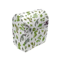 Ambesonne Mint Stand Mixer Cover, Culinary Herbs Cooking Ingredient Sage Thyme Oregano Pepper Parsley, Kitchen Appliance Organizer Bag Cover with a Pocket, 6-8 Quarts, Olive Green