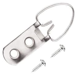 ANCIRS 50 Pack ANCIRS 50 lbs Heavy Duty D-Ring Picture Hangers, Picture Hanging Hooks, Double Hole with Screws for Home Decoration, Picture Frame Hanging Kit- Steel