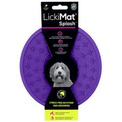LickiMat Splash, Dog Slow Feeder Bowl Lick Mat, Boredom Anxiety Reducer, Sticks to Smooth Surface; Perfect for Food, Treats, Yogurt, or Peanut Butter. Fun Alternative to a Slow Feed Dog Bowl