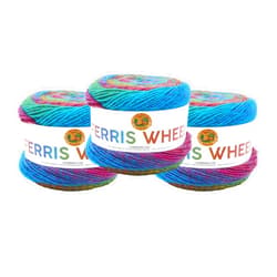 Lion Brand Yarn Ferris Wheel Yarn, Roving Multicolor Yarn for Knitting, Crocheting, and Crafts, 3 Pack, Sprinkles