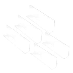 ULTECHNOVO 10Pcs Plastic Shelf Divider，Commodity Shelf Baffle Supermarket Commodity Divider L Shape Baffle Clear Shelf Dividers shelf dividers for Convenience Store Kitchen Cabinets Shelf Store