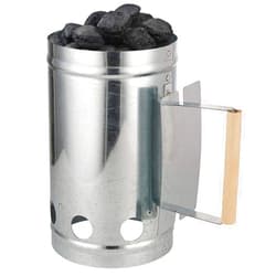 Kenmore Housewares SunnyFence 11“HX7”D Grill Barbecue BBQ Galvanized Steel Metal Charcoal Chimney Starter for Grilling Outdoor Cooking/Camping Accessories