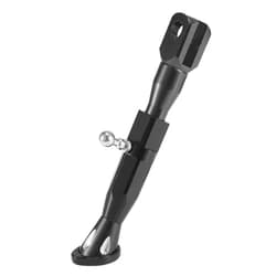 Motoforti Universal Adjustable Motorcycle Kickstand Side Support Stand CNC Aluminum Alloy Black 1 Set