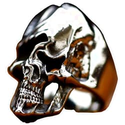 ZMY Home Death Skull Ring for Men Stainless Steel Jewelry Biker Rings Scary Death Ring Skull for Gifts