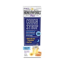 HoneyWorks Plus Adult Nighttime Cough Syrup with Organic Honey and DM, 8oz