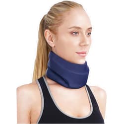 BLABOK Neck Brace for Sleeping - Cervical Collar Relief Neck Pain and Neck Support Soft Foam Wraps Keep Vertebrae Stable for Relief of Cervical Spine Pressure for Women & Men Blue Medium Size