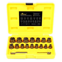 Topec 18-Piece Stripped Bolt Extractor Kit, 3/8
