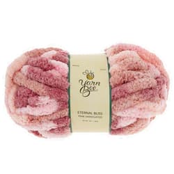 Hobby Lobby Yarn Bee Eternal Bliss Jumbo Yarn for Crocheting & Knitting E – Soft Skein – 28 Yards of 100% Polyester Yarn for Crocheting Blankets, Hats, & More – DIY Handcrafting Accessories (Pink Variegated)