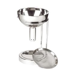 Wine Enthusiast Aerating Funnel w/Removable Screen & Stand – Premium Stainless Steel Wine Filter for Mess Free Pouring