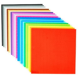 Strictly Briks Compatible with Lego 24 Pack Classic Stackable Baseplates 6x6, for Building Bricks, 20x20 Studs Plates Mats, Stackable for Top & Bottom Sides, 24 Multicolors