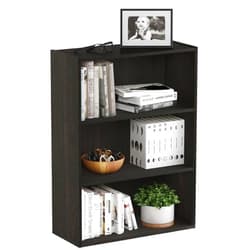 Furinno Pasir 3-Tier Open Shelf Bookcase, Blackwood
