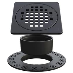 Yaseingoo 4” Drain Grate Kit Replacement - Compatible with Schluter Kerdi-Drain Flange - Removable Shower Floor Drain Kit - SUS 304 Stainless Steel Grate & CUPC Certification - Matte Black