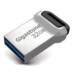 GIGASTONE Z90 32GB USB 3.2 Gen1 Flash Drive, Mini Fit Metal Waterproof Compact Pen Drive, Reliable Performance Thumb Drive, USB 2.0 / USB 3.0 / USB 3.1 Interface Compatible