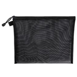 Juroicessry Black Zipper Pouch 1PC A4/A5/A6 Mesh Zipper Book File Folders Document Bag Stationery Pencil Storage Bags Cosmetic Makeup Pouch Office Supplies Office Storage Supplies