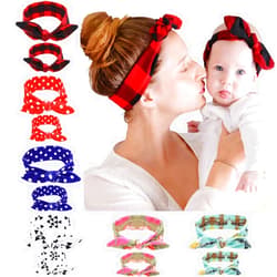WeCoola Mommy and Me Headband Set is Matching Headbands for Mother & Daughter, Gift for Mom & Baby Girl & Mom Headband Or Hairbands with Bunny Ears Headwrap for New Mom & Newborn Infant Toddle 12Pack/6sets