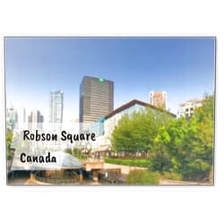 Photomagnet VANCOUVER, CANADA - : Panoramic View of Robson Square Skyline. Vancouver Attracts 20 Million People Annually, Fridge Magnet