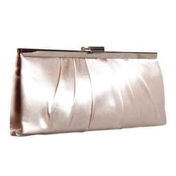 Jessica McClintock Blaire Women's Satin Frame Evening Clutch Bag Purse with Shoulder Chain Included