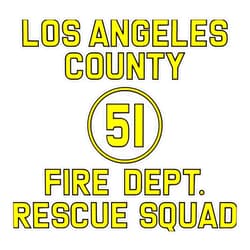 LAD Studio Emergency Squad 51 Side of Truck Reproduction Logo Sticker Bumper Sticker Vinyl Decal 5
