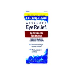 Bausch + Lomb Advanced Eye Relief – Maximum Redness Relief Eye Drops, 0.5 fl oz (15 mL)
