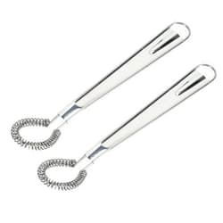 Lygchii 2 Pieces Egg Beater, Stainless Steel Mini Egg Whisk, Spring Coil Whisk, Handheld Milk Frother Foamer Sauce Stirrer Blender Coffee Mixer