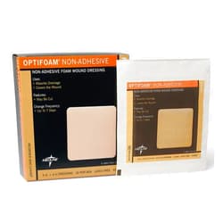 Medline Optifoam Non-Adhesive Foam Dressings, Sterile, 4