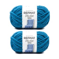 Bernat Blanket Extra Velveteal Yarn - 2 Pack of 300g/10.5oz - Polyester - 7 Jumbo - 97 Yards - Knitting/Crochet