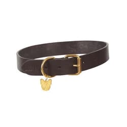 Shires Digby & Fox Flat Leather Dog Collar (Small, Brown)