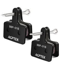 AGPTEK Bike Brake Pads, High-Performance Brake Pads, Disc Brake Pads & Spring (Semi-Metallic) for Mountain Bike Disc Brakes,Bike Pads Compatible with TRP Tektro Shimano Deore Br