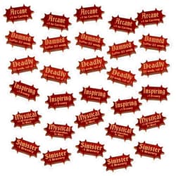 LITKO Mysterious Terrain Token Set Compatible with Age of Sigmar 3nd Edition, Translucent Red (30)