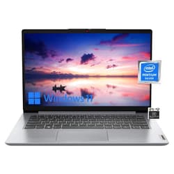 Lenovo IdeaPad 2023 Flagship 14'' HD Screen Lightweight Laptop, 4-Core Intel Pentium N5030 (Upto 3.1GHz), 4GB RAM, 128GB eMMC,WiFi, Webcam, Long Battery Hours, Microsoft 365, Win 11S+HubxcelAccessory