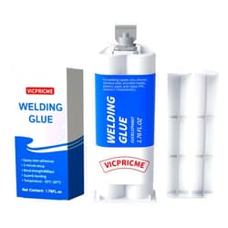 Flinemon Liquid Metal Glue 1.76 oz, Metal Repair Epoxy Glue Plastic Ab Glue Heavy Duty, High Temperature Adhesive Repair Super Glue for Metal Metal to Plastic, Ceramics Steel Marine Filler Putty (1)
