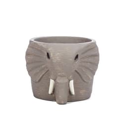 Abbott Collection 27-TUSKER-425-SM Small Elephant Planter, Grey