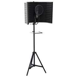 Audiosoul Professional Recording Microphone Isolation Shield - High-Density Acoustic Foam, Adjustable Foldable Design, Portable Sound Absorbing Panel for Studio Recording and Voiceovers