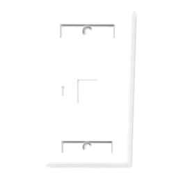 NavePoint Keystone Jack Wall Plate 1-Port, Low Profile, Single Gang, White, 10-Pack
