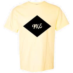 Kite and Crest Tau Kappa Epsilon Comfort Colors Tshirt | TKE Black Diamond Fraternity Comfort Colors Tee