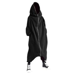 WUAI-Men Baggy Romper Zip Up One Piece Jumpsuit Pajamas Casual Loose Hooded Onesies Tracksuit Zip Up Overalls Playsuit