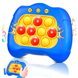 Aolgen Quick Push Game，Pop Game Fidget Toys, Fast Push Bubble Game, Handheld Puzzle Game Sensory Toys ，Light Up Push Pop Game for Kids 3-12 Girls and Boys Teens Adults Decompression (Blue)