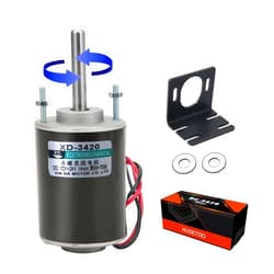 XD-3420 High Torque DC Motor 12 V/24 V Permanent Magnet Motor Mini DC Motor DIY Generator Motor 30W CW/CCW 3500/7000RPM with Moun