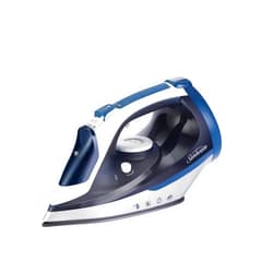 Sunbeam 1700W Steam Iron, 8' Retractable Cord, Variable Temperature Select, Non-Stick Soleplate, Dual Spray Mist, Horizontal or Vertical Shot of Steam Feature, 3-Way Auto-Off, Blue and White