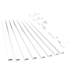 ZhiYo 126in Cord Hider Kit, ZhiYo Cord Covers for Wall Mounted TV, Paintable Wire Cover for Cords, TV Cable Hider Wall Kit, Wall Cord Concealer, Cable Cover Wall Wire Management, 8xL15.7in W0.95in H0.55in