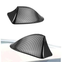 Ajxn Shark Antenna Fin Roof Aerial Base Radio Signal for Car SUV Truck Van Super Functional with Adhesive Tape Base 9 Carbon (Black)