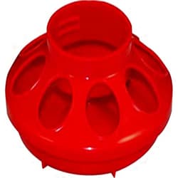 Harris Farms Screw-on Poultry Feeder for Quart Jar, Red