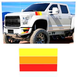 Stacool Tri-Color Stripe Car Stickers Compatible with Toyota Tacoma,Reflective Stickers for Car Decorations,Universal Car Accessories Car Decals for Grille/Bumper/Fender/Hood Anywhere (Red)
