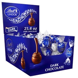 Lindt LINDOR Dark Chocolate Candy Truffles, Dark Chocolate with Smooth, Melting Truffle Center, 25.4 oz., 60 Count