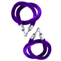 UHNGE-ER Velvet Stanchion Rope, Green Crowd Control Barriers for Stanchion Posts Queue Pole, Rope Safety Barrier with Silver Hooks, Stanchion Queue Barrier Rope (Purple 5ft/155cm)