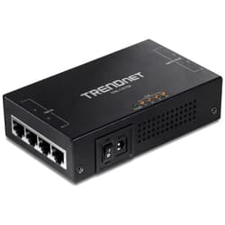 TRENDnet 65W 4-Port Gigabit PoE+ Injector, TPE-147GI, 4 x Gigabit Ports(Data in), 4 x gigabit PoE Ports(Data + PoE Out), Multi-Port PoE+ Injector up to 100m(328 ft.), Add PoE+ Power to Non-PoE Switch