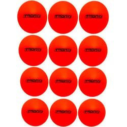 TronX Street Hockey Balls - 12 Pack - Low No Bounce Orange Outdoor Official Street Roller DEK Hockey Balls