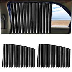 Tobenbone 2PCS Sun Shade for Car Window, Car Window Curtains, Universal Privacy Magnetic Car Window Shades,Sun Shade for Car Window Keeps Cool, Car Window shade for baby（Rear）