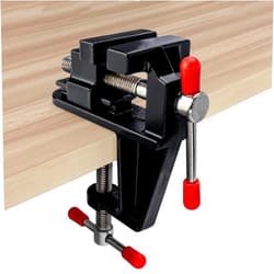 Yakamoz Mini Vise Clamp Small Bench Vice Clamp on Table Vise Drill Press Vice for Wood Craft Carving Jewelry Making DIY Clip on Tool